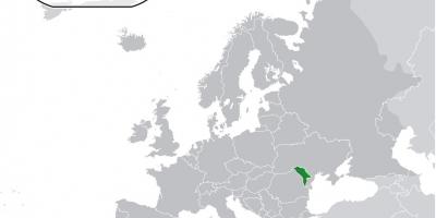몰도바에 위치하는 세계 지도